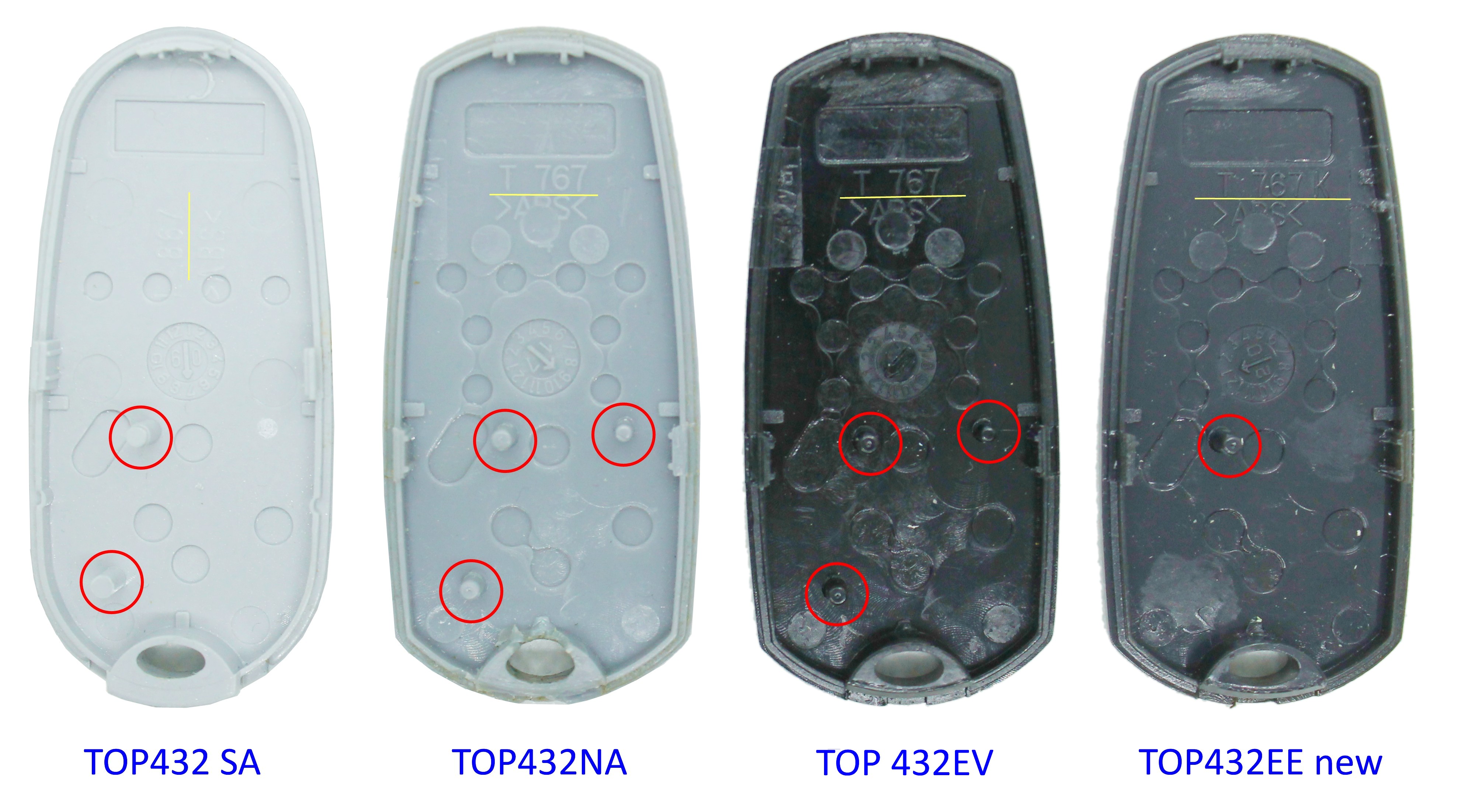 Guscio di ricambio trasmettitore top-432na came 119rir189 