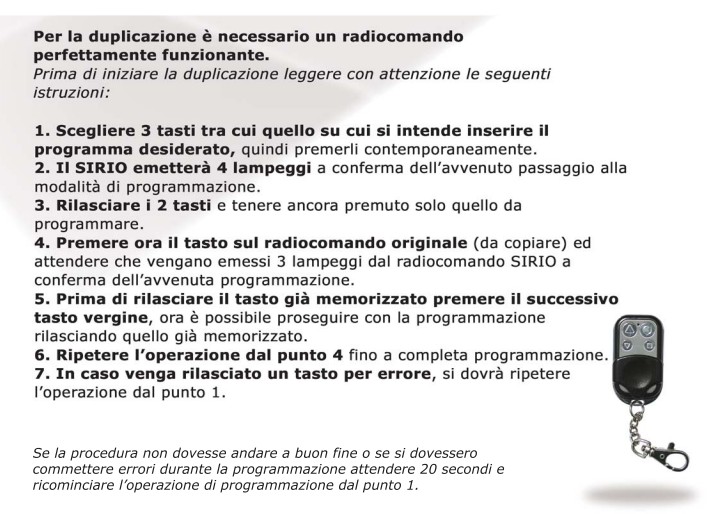 Telecomando Remocon Rmc-168SL 433,92 Mhz Codice Fisso