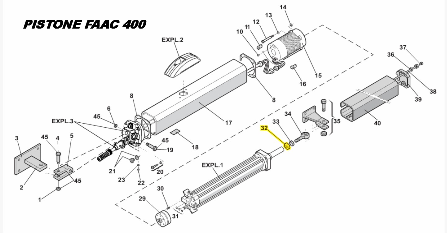 FAAC 400 paraolio stelo B110078 