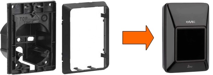 esempio 401065 gruppo adattatore colonnetta parete per fotocellule xp 30