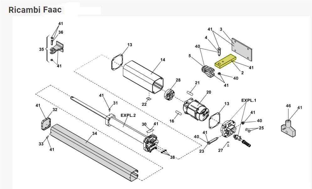 schema esploso faac 402
