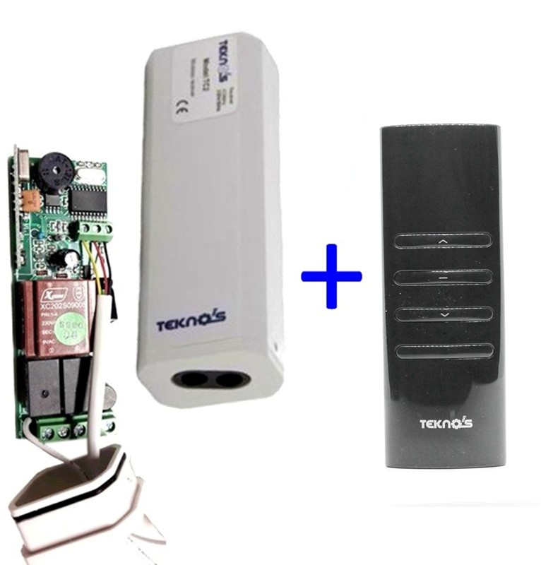Kit-centralina-per-tende-tapparelle-teknosTC2-con-telecomando-telly01b-433mhz