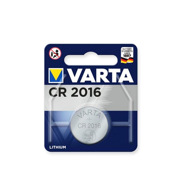 Batteria pila litio CR2016 3volt a bottone varta, panasonic, renata, duracell