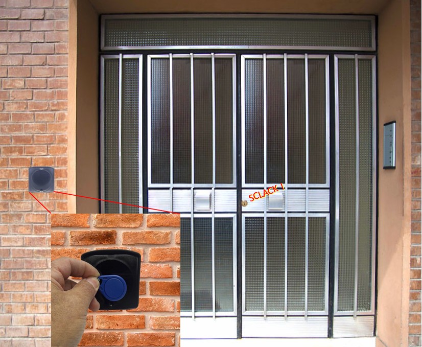 apriporta-trasponder-leo Applicazione tipica per modulo apriporta leo