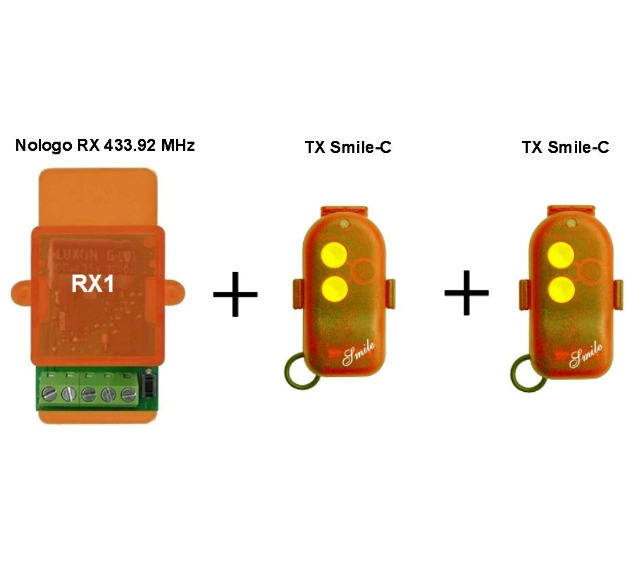 Ricevente radio nologo e telecomandi smile-C 433mhz in kit