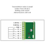radiocomando trasmettitore Nologo 5 canali frequenza 433,92-mhz codice fisso o rolling-230v-TX5-230
