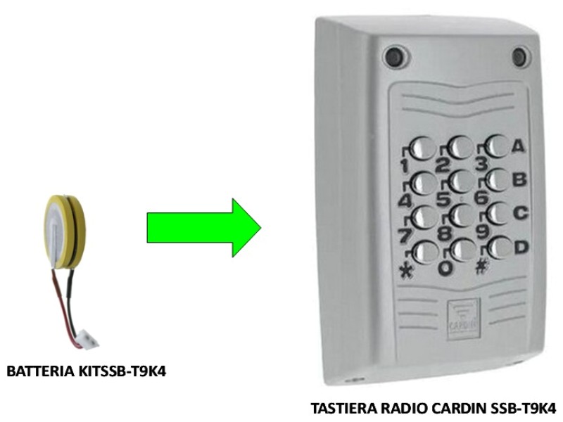 Batteria KITSSBT9k4 con connettore per tastiera Cardin